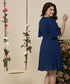 Vneck Navy Half Gatsby Dress